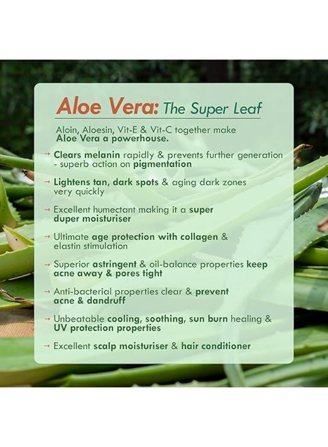 Nat Habit Pure Aloe Vera Face Gel For Healthy Skin & Hair, Natural Oil Free Moisturizer & Anti-Dandruff - 80 gm - Image 3